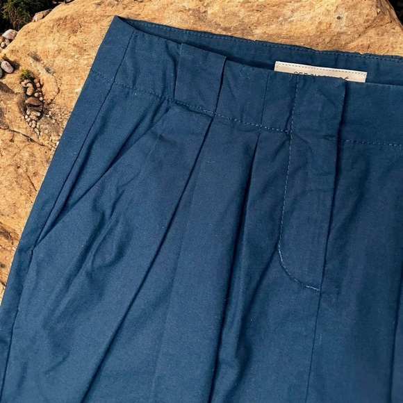 See by Chloé Navy Blue 100% Cotton Pleated Mini Skirt Size 2 Made in Italy - Picture 4 of 13